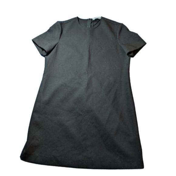 ZARA Women’s Black Shift Dress Short Sleeve Size M NWOT - Picture 2 of 5